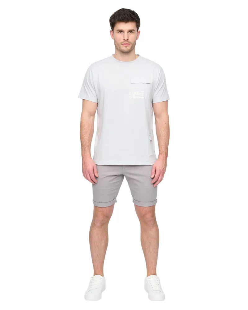 Duck and Cover Moreshore" Chino Kurze Hose für Herren (Hellgrau Grau