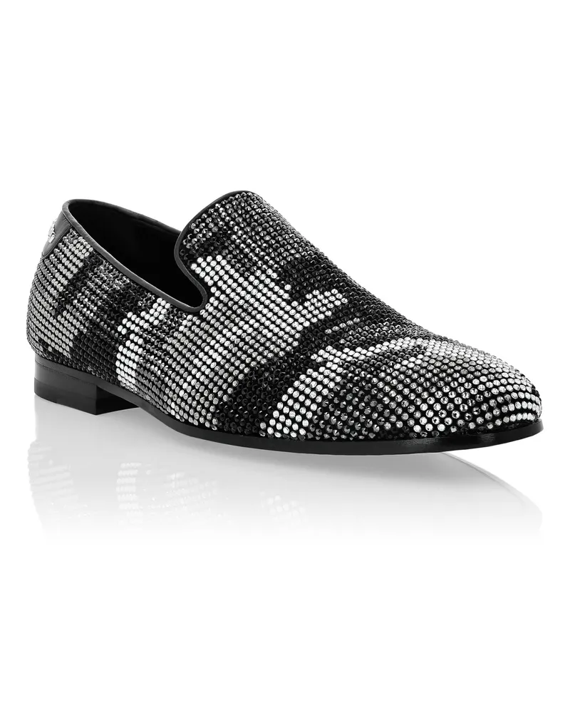 Philipp Plein Mokassin Camouflage Silber