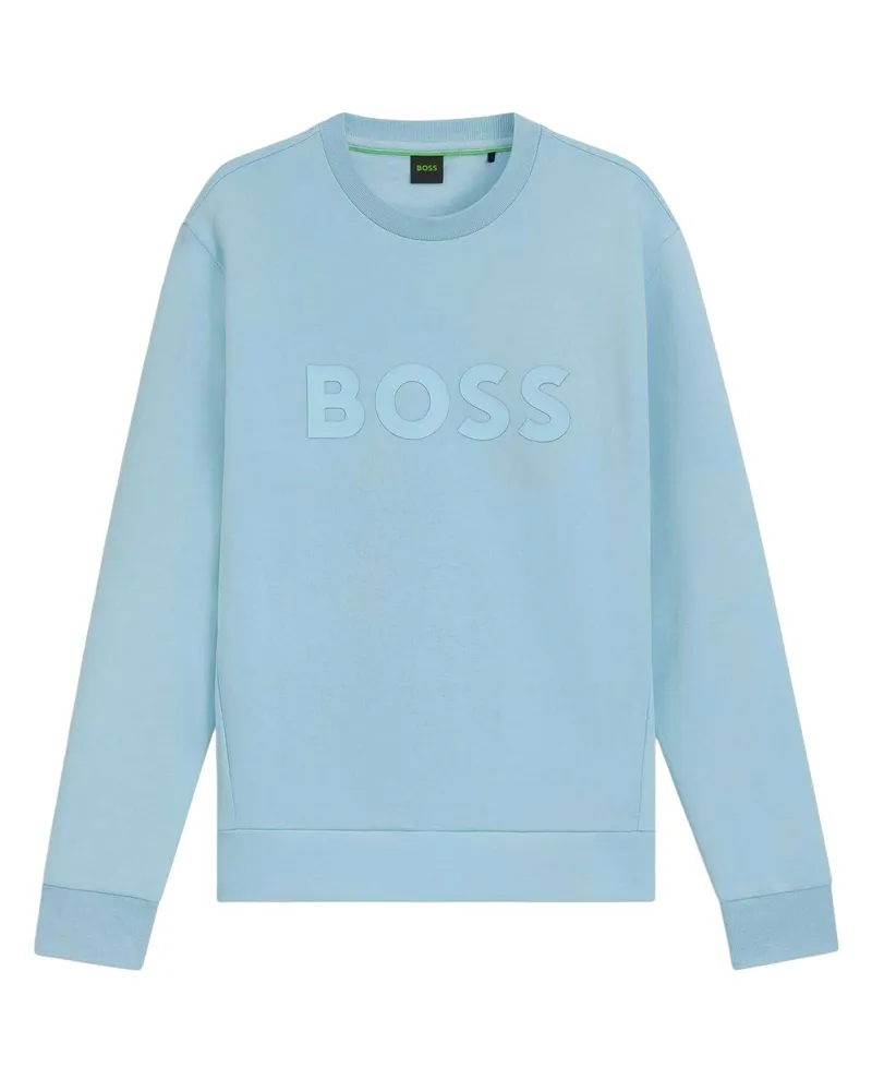 HUGO BOSS Sweatshirt für Herren, Logo, Baumwolle (Pastellblau Blau