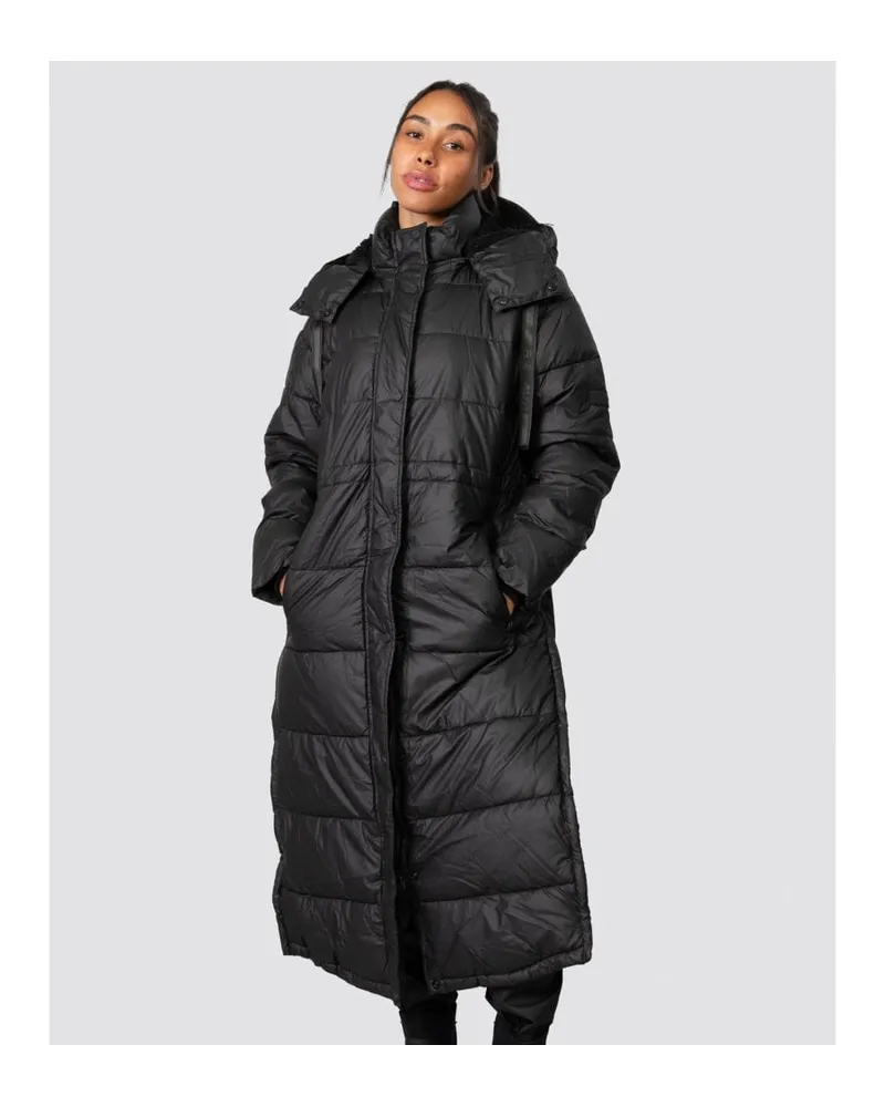 Hunter Damen Intrepid Lange Daunenjacke Schwarz