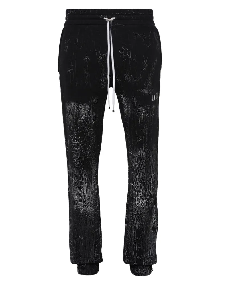 Amiri Jogginghose mit Cracked-Dye-Logo - Schwarz Schwarz