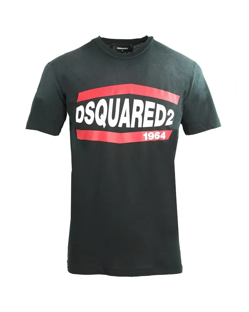 Dsquared2 1964 - Cool Fit - T-shirt In Verblichenem Schwarz Schwarz