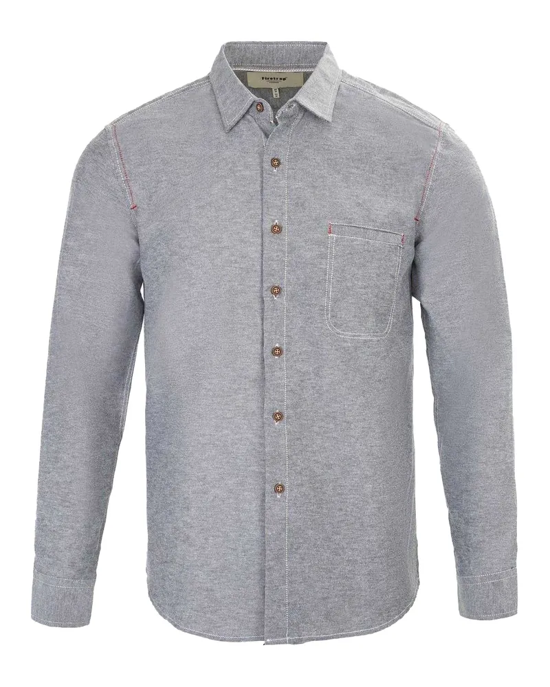 Firetrap Hemd für Herren, Baumwollmischung (Grau Grau
