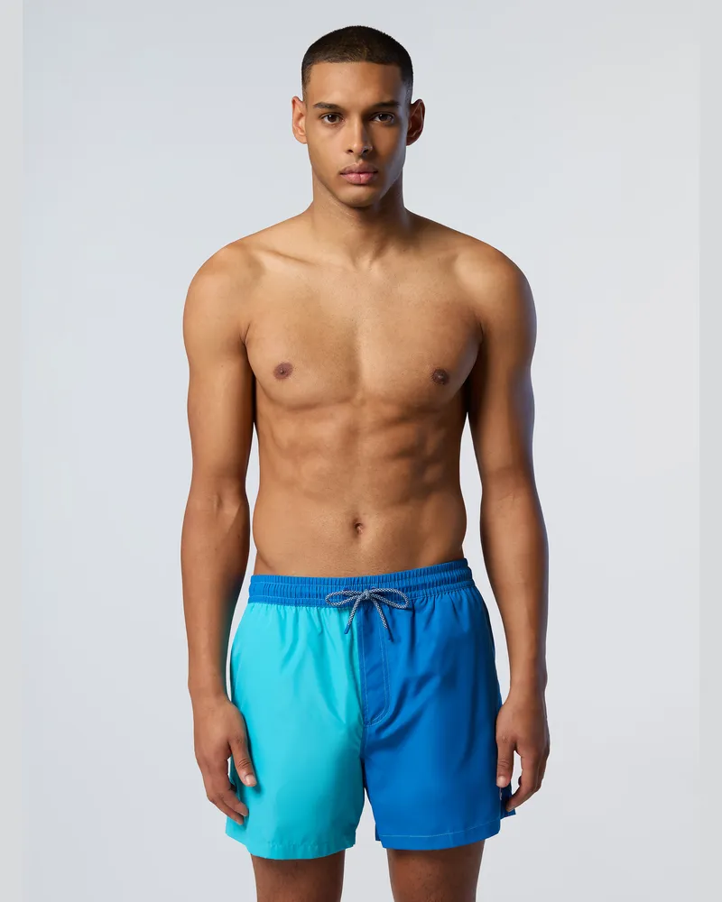 North Sails Badeshorts Upcycling Blau