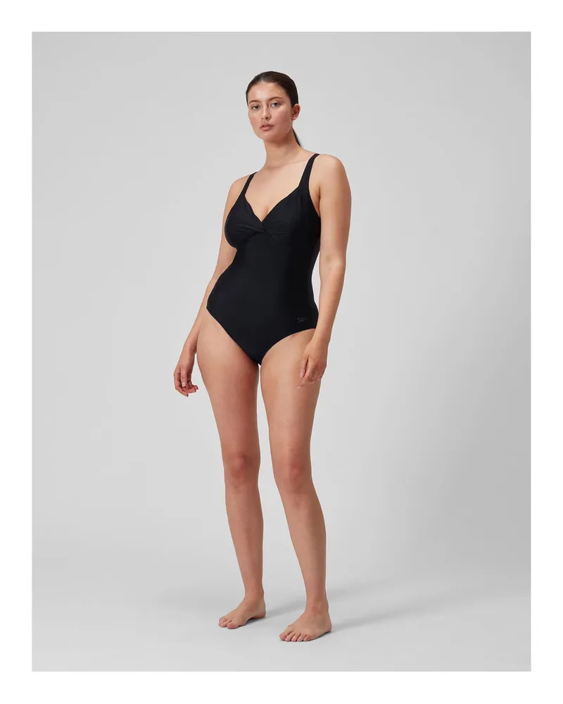 Speedo Badeanzug für Damen (Schwarz Schwarz