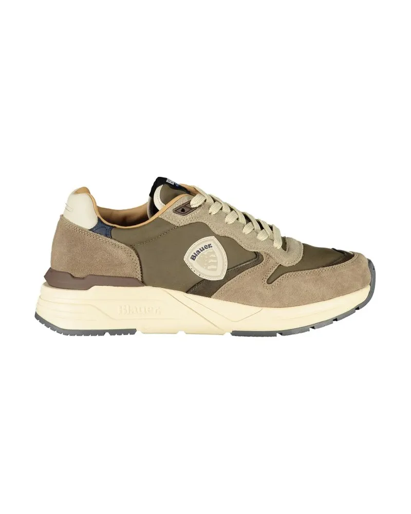 Blauer Grigio Poliuretano Herren Sneaker Grau