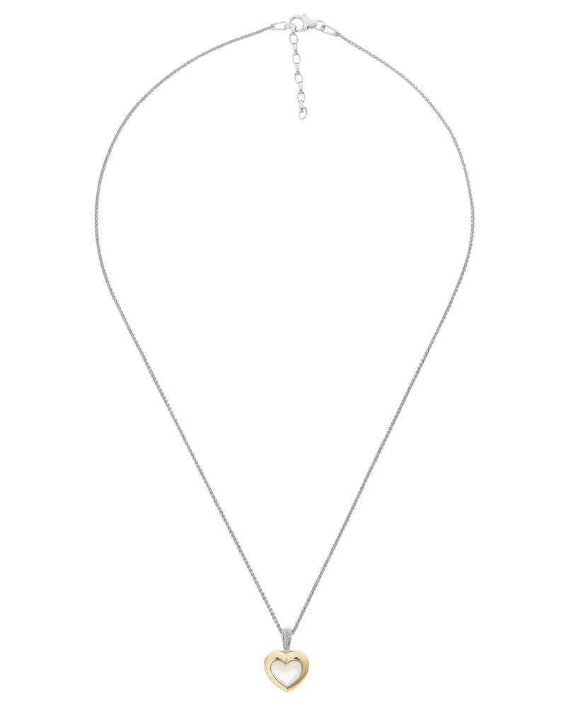 Orphelia Debby' Damen-Kette mit Anhänger aus 925er Sterlingsilber – Silber/Gold ZH-7289/G Silber