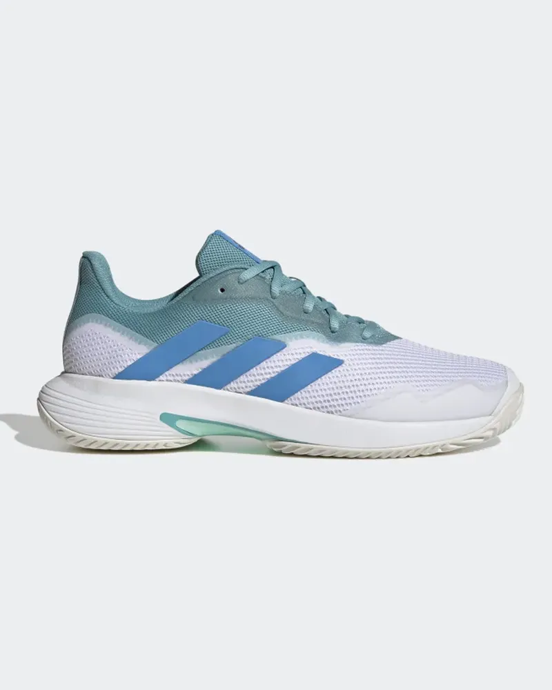 adidas Courtjam Control Mens White Tennis Trainer Weiß