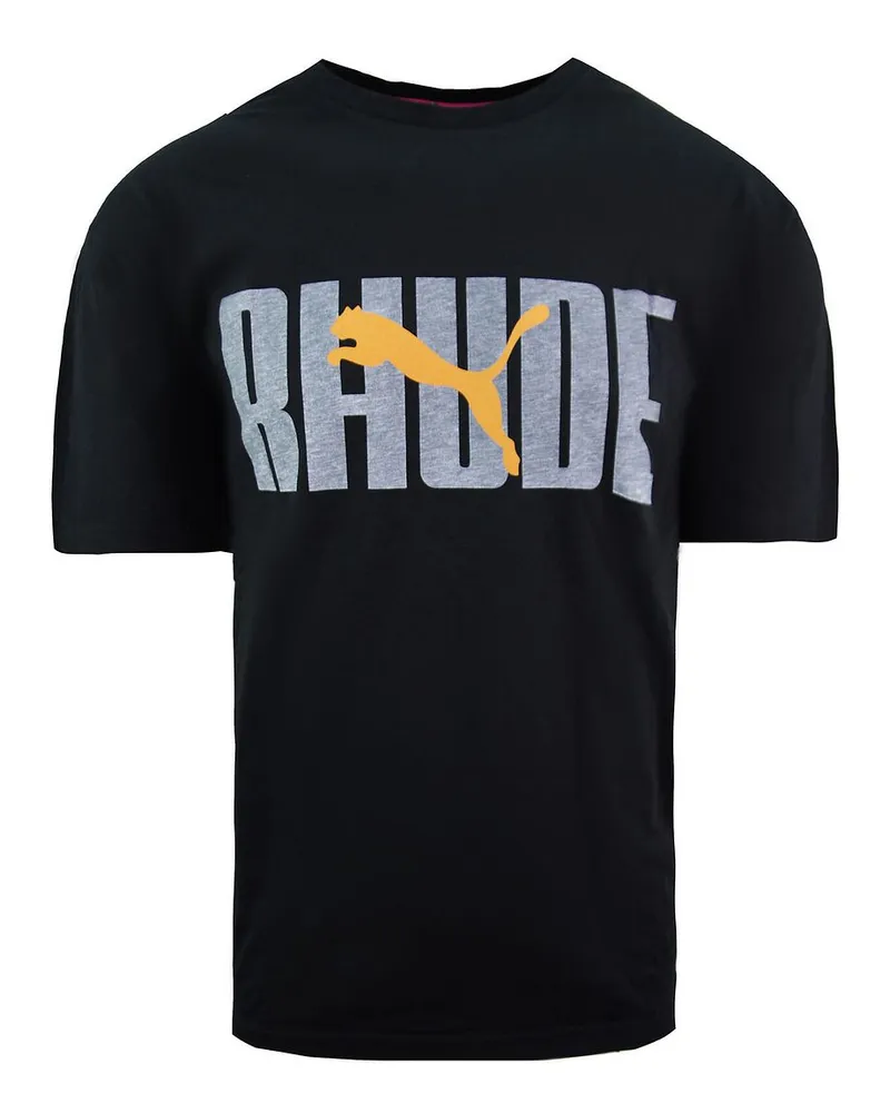 Puma x Rhude Graphic Kurzärmel Crew Neck Schwarze Herren T-Shirt 596757 51 Schwarz