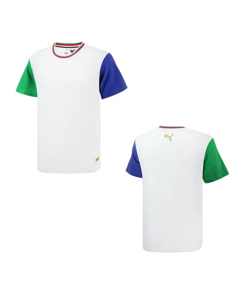 Puma x Chinatown Market Colourblock Tee Herren Casual T-Shirt 596165 02 Weiß