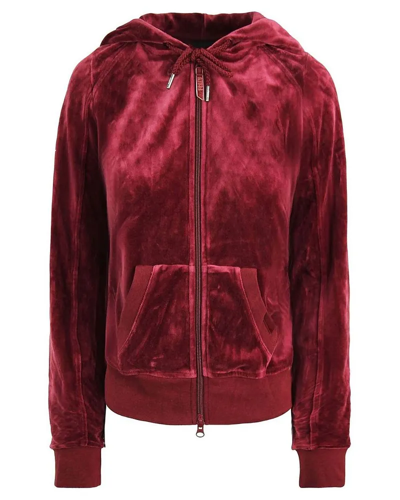Puma x Rihanna Fenty Langarmburgunder Damen Velours Trackjacke 575837 02 Bordeaux