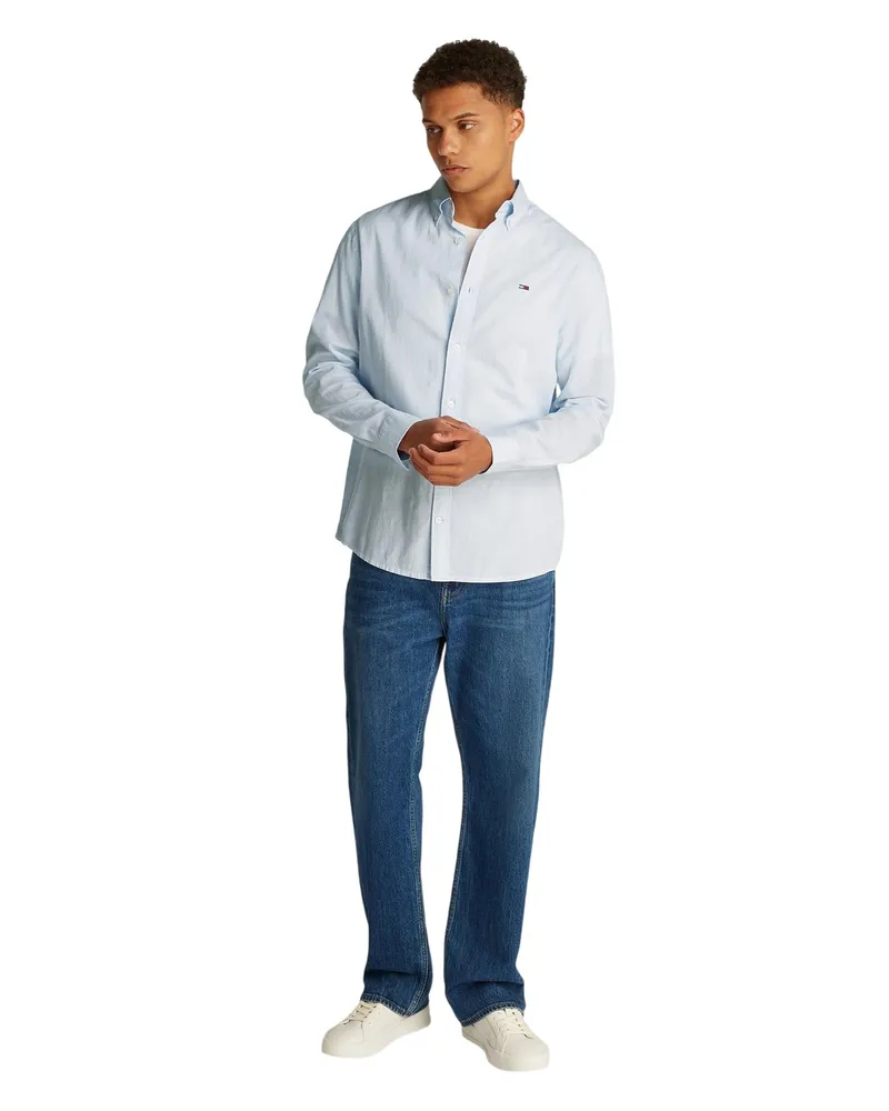 Tommy Hilfiger Hemd für Herren, Mit Kragen, Regulär (Süßes Blau Blau