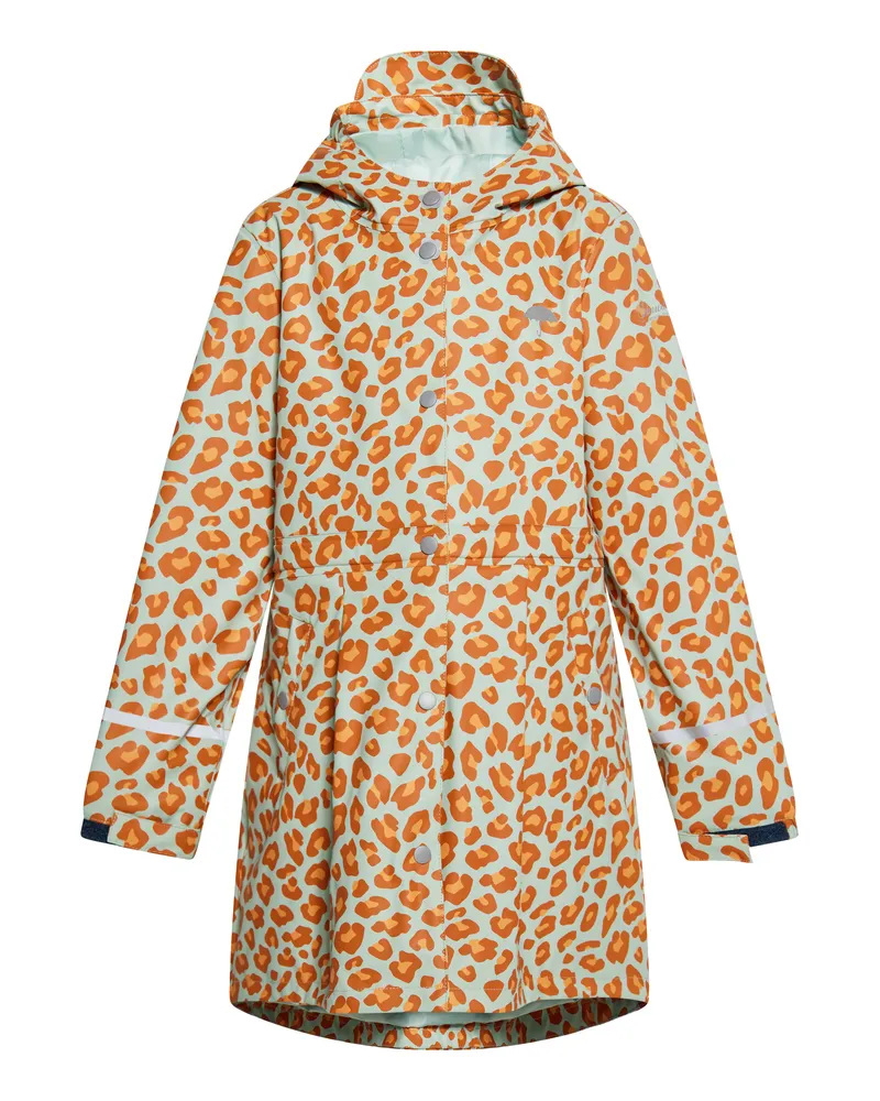 Schmuddelwedda regenparka Mädchen Pastellmint Orange Leo Mehrfarbig