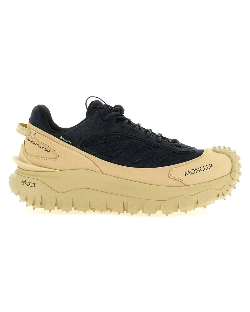 Moncler Blaue Ledersneaker Blau