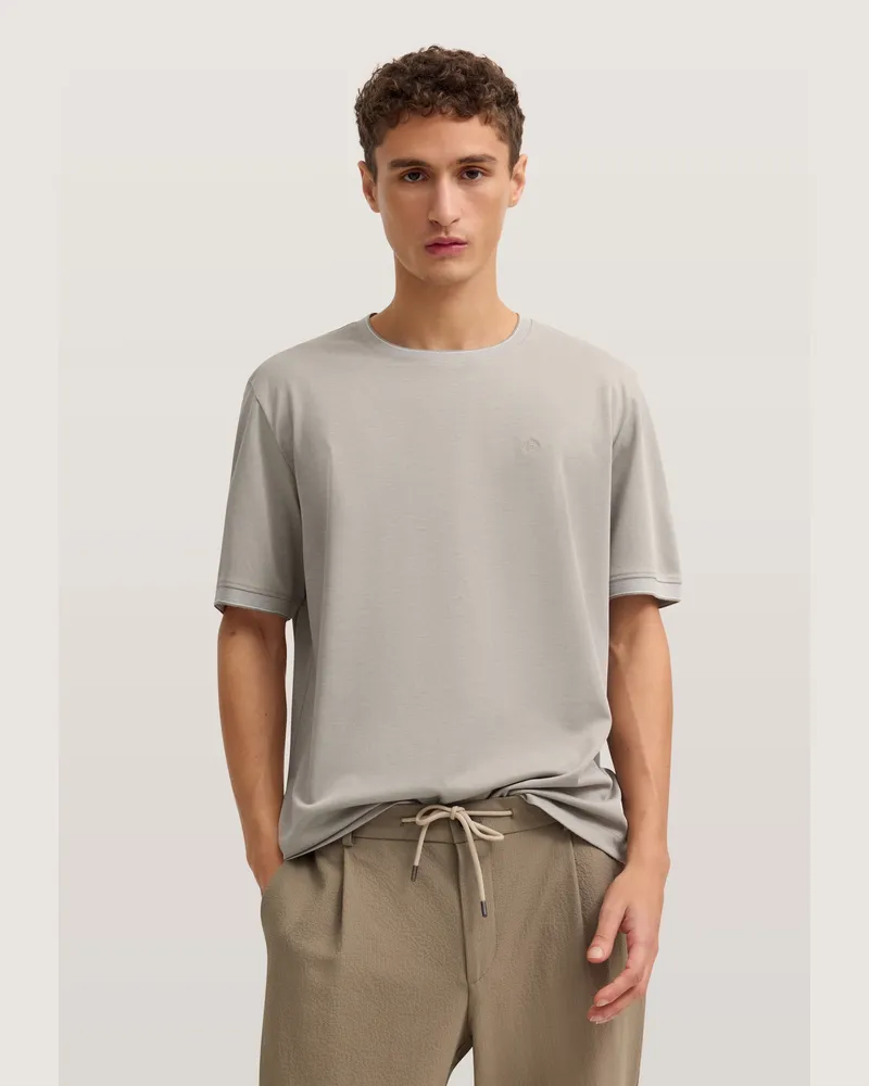 Bugatti Herren T-Shirt aus einem Baumwoll-Mix Beige