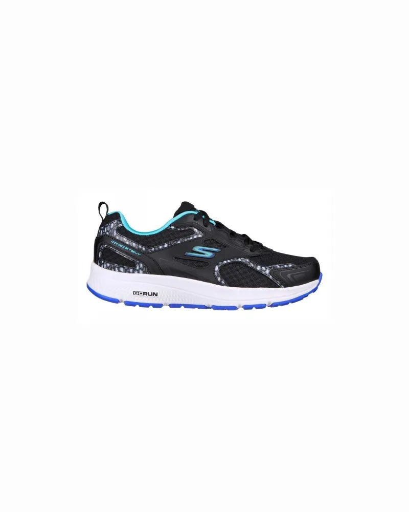 Skechers Logo Schuhe für Damen, Niedrig geschnitten (Schwarz/Minzgrün Schwarz