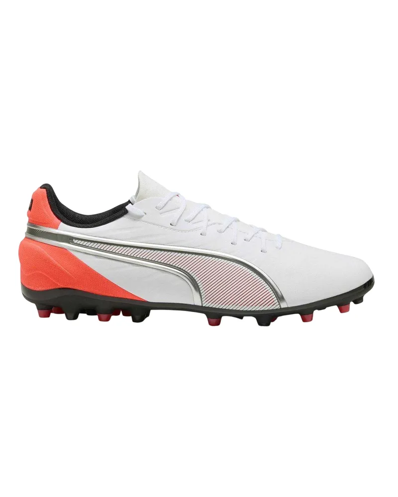 Puma King Match MG" Fußballschuhe mit festem Boden für Herren (Puma Weiß Weiß