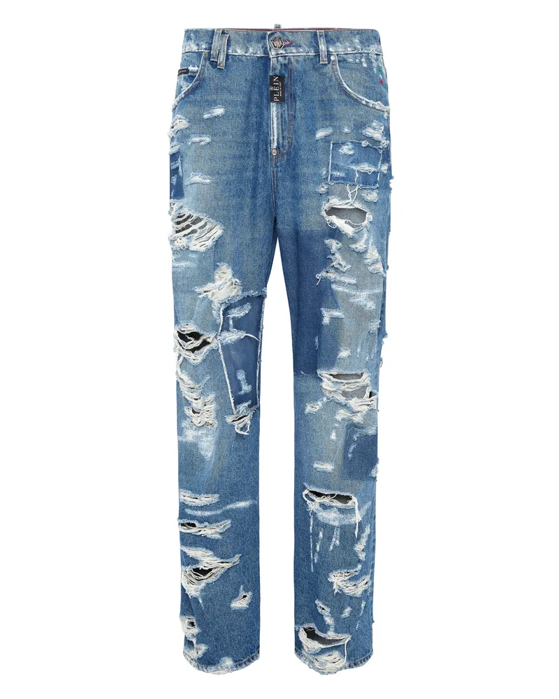 Philipp Plein Jeansshorts Blau