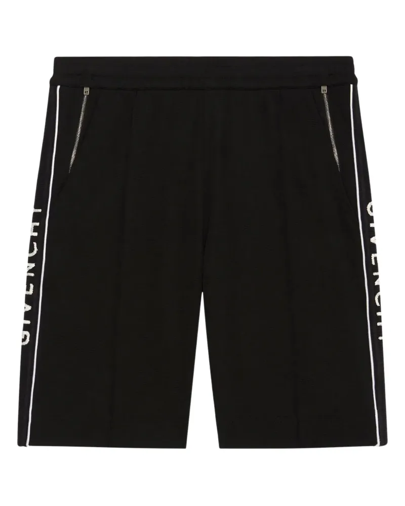 Givenchy Schwarze Shorts mit klassischer Passform und seitlichem Logo von Schwarz
