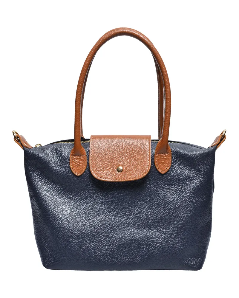 Anna Luchini Blau Rindsledertasche Blau