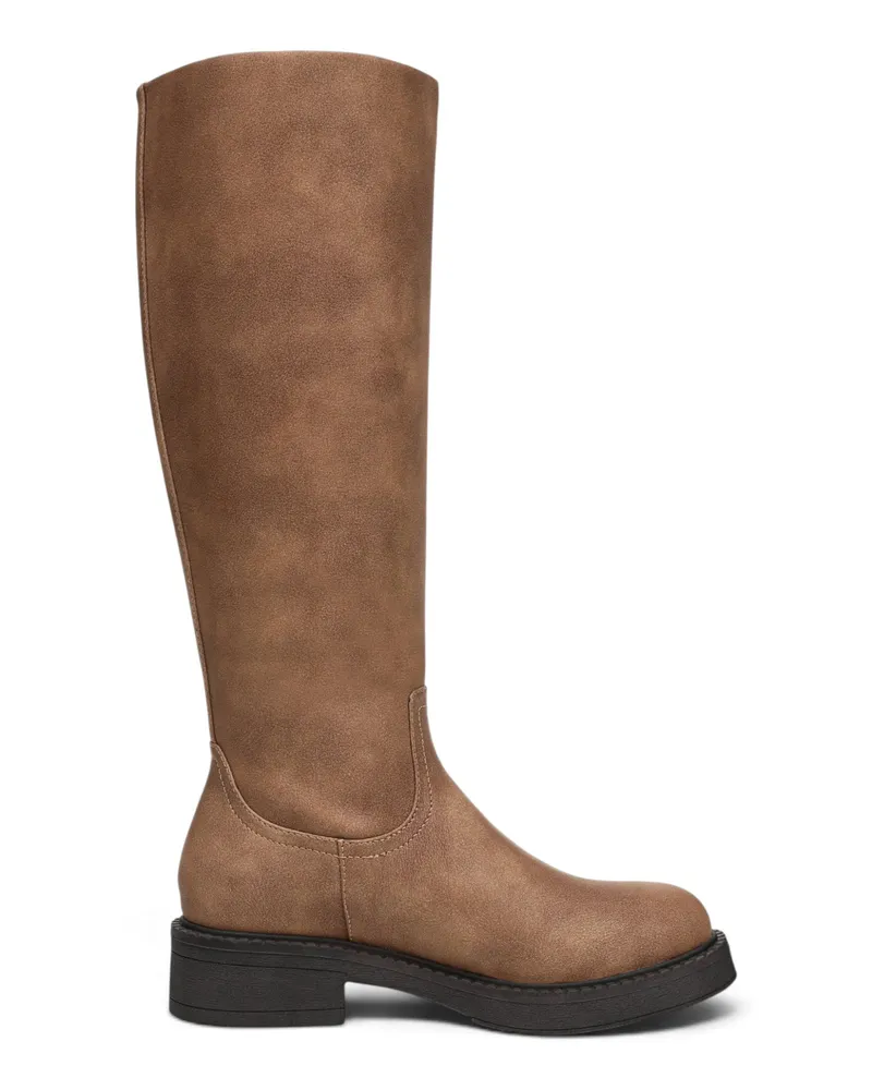 Blowfish Damen hohe Reitstiefel aus hellbraunem Kunstleder - Venice Tall Cognac
