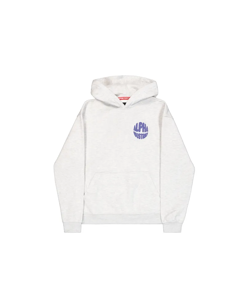 Alpha Industries Logo-Rückenprint-Hoodie für Damen Grau