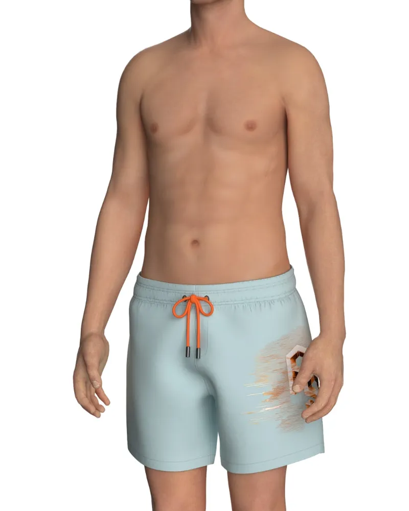 Philipp Plein Boardshorts Badeshorts in Blassblau Blassblau