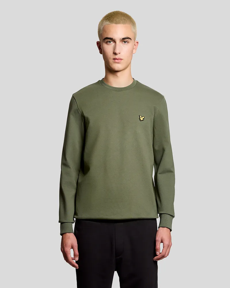 Lyle & Scott Crew-Neck Fly Fleece-Sweatshirt Grün