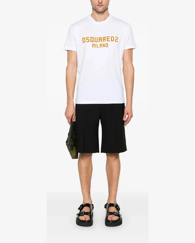 Dsquared2 T-Shirt mit Flocked-Logo - Weiß Weiß