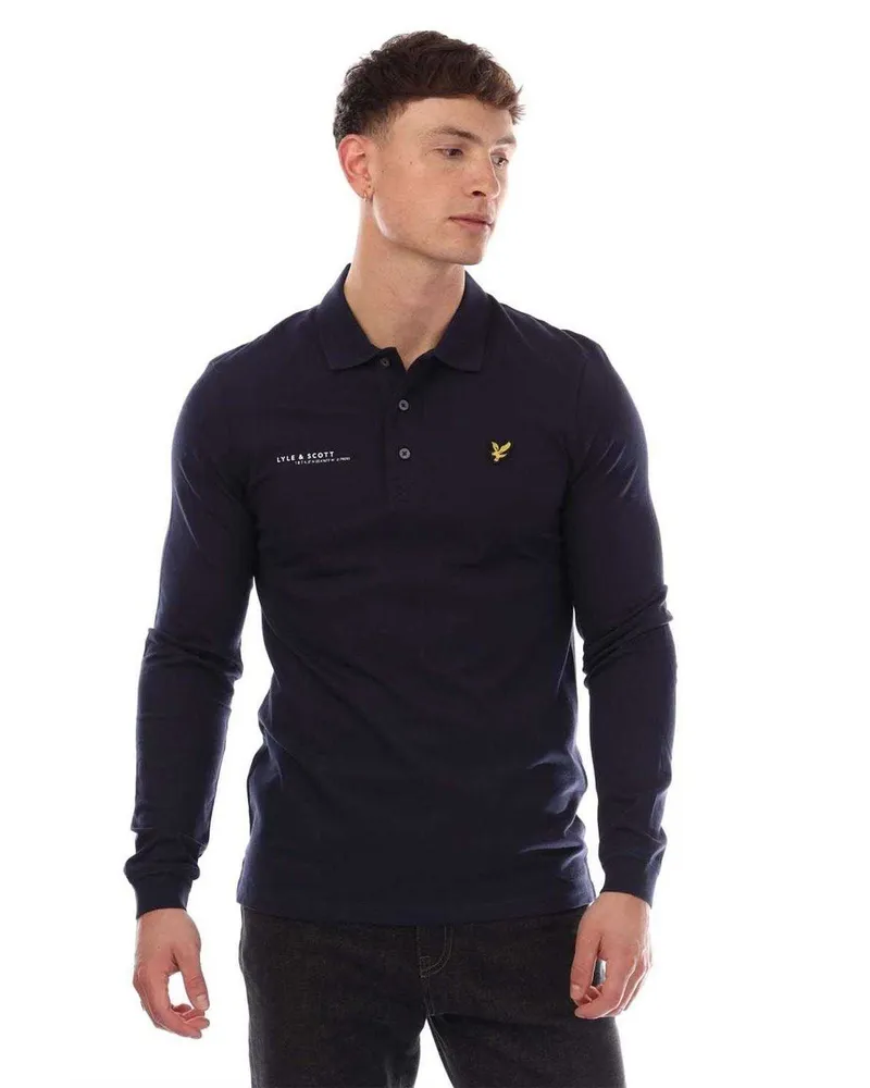 Lyle & Scott Ordinate" Poloshirt für Herren (Marine bedruckt Marineblau