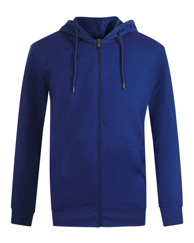 Roberto Cavalli Kapuzenpullover Mit Reißverschluss Im Traditionellen Leoparden-design In Irisblau Blau