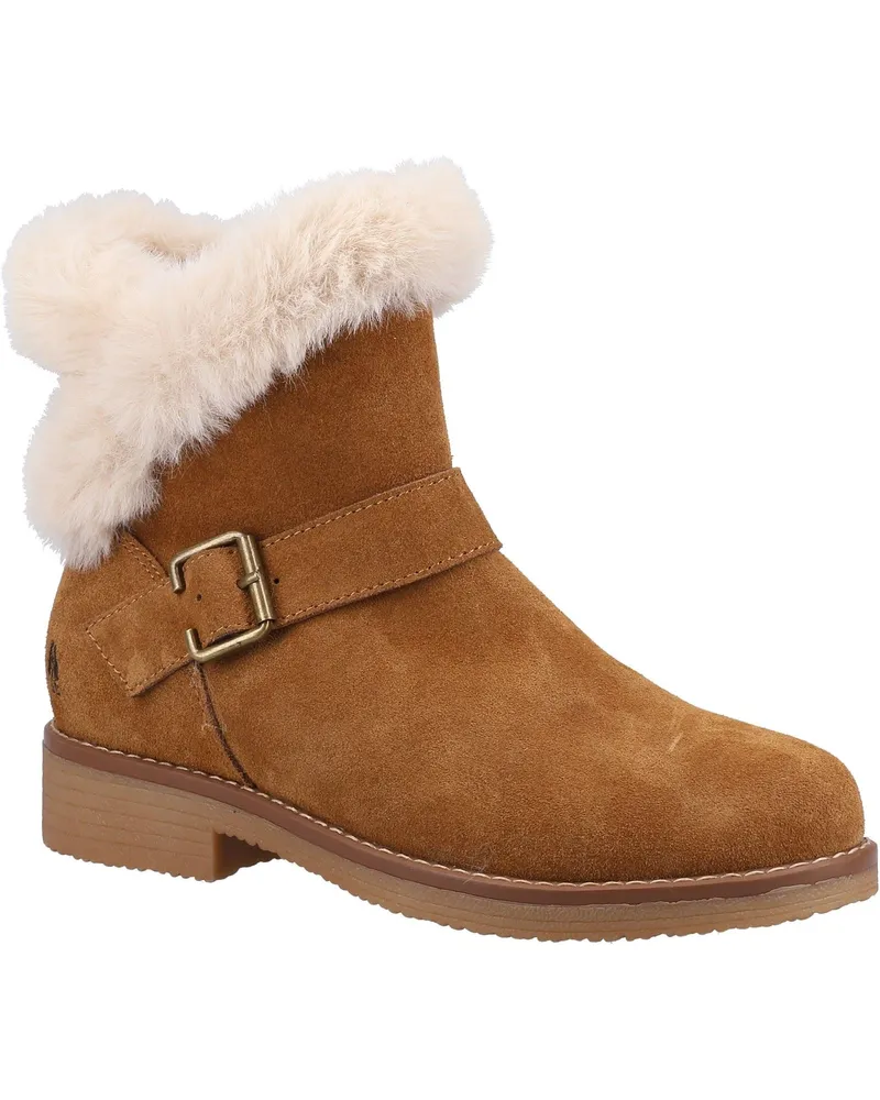 Hush Puppies Hannah Wildleder Damen Tan Stiefel Cognac
