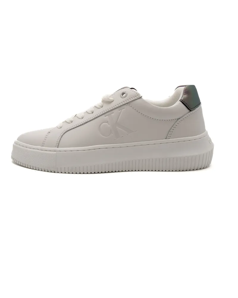 Calvin Klein Ck Jeans Chunky Cupsole Schnürsneaker Weiß