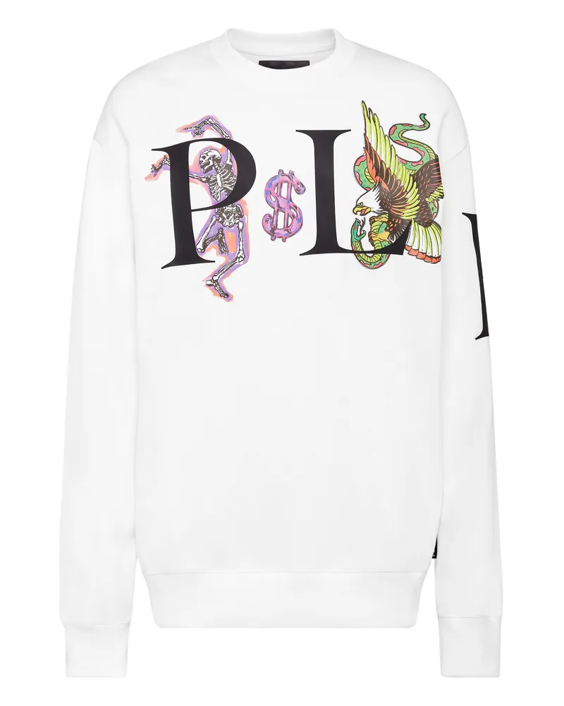 Philipp Plein Sweatshirt Tattoo Weiß