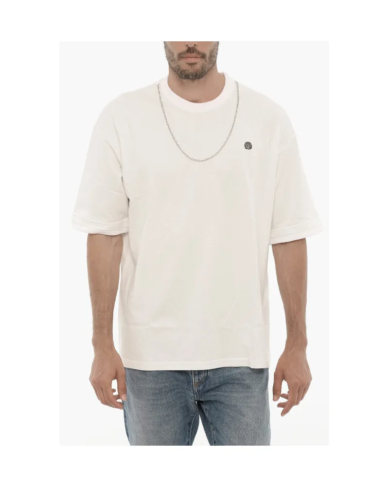 AMBUSH T-Shirt mit Rundhalsausschnitt, abnehmbarer Kette und Logo-Stickerei in Weiß Weiß