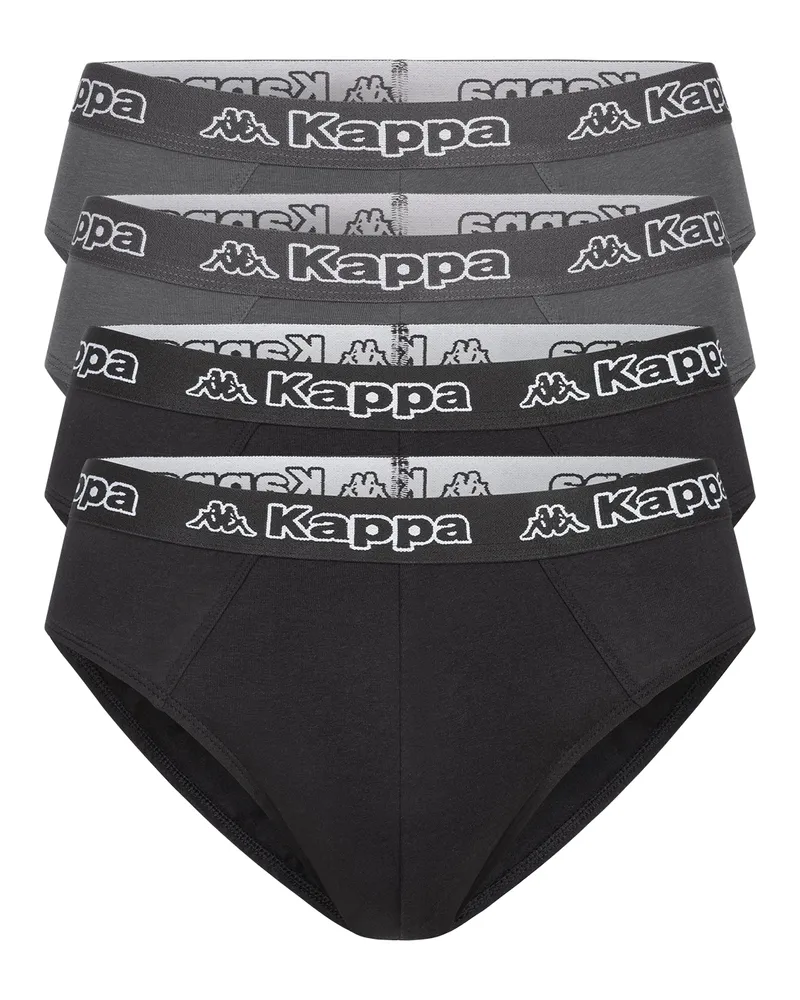 Kappa 4er Set Slip in Schwarz/Anthrazit Schwarz