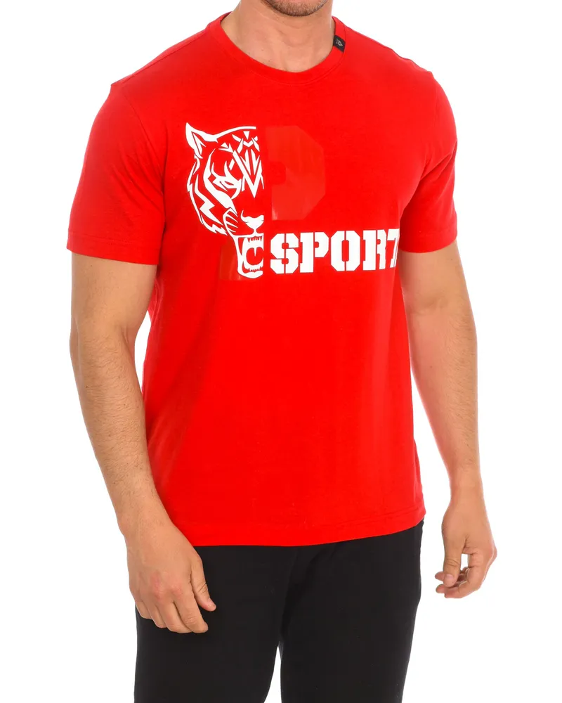Philipp Plein TIPS410 Kurzarm-T-Shirt für Männer Rot
