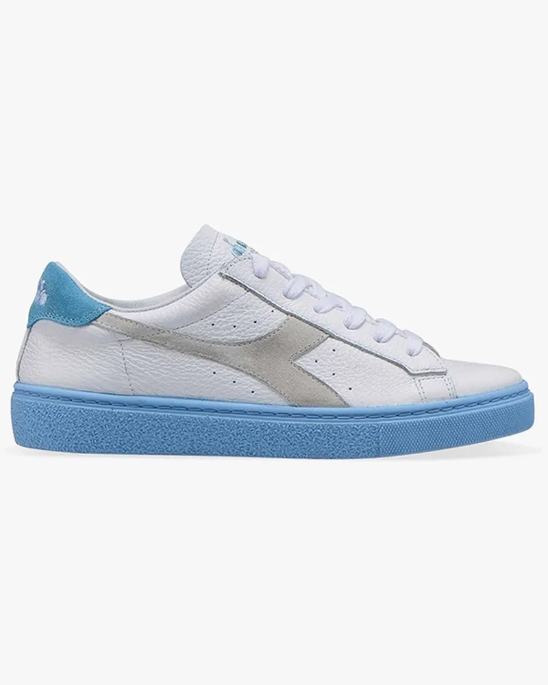 Diadora MONTECARLO H Color BLCK Ita Womens White Trainer Blau