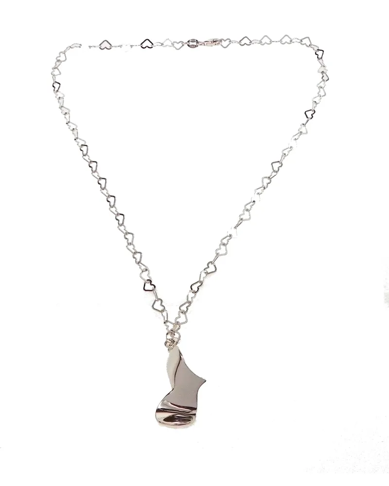 Orphelia Damen 925 Sterling Silber Halskette - Silber ZK-2576 Silber