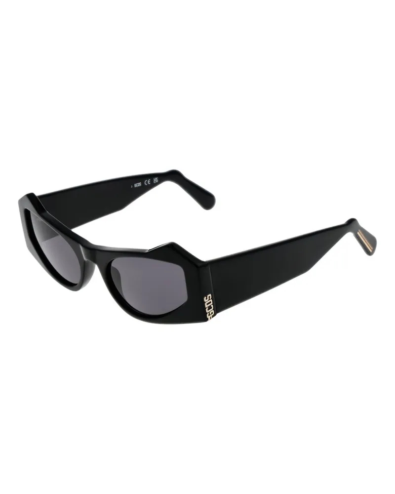 GCDS Geometrische Sonnenbrille Schwarz Schwarz