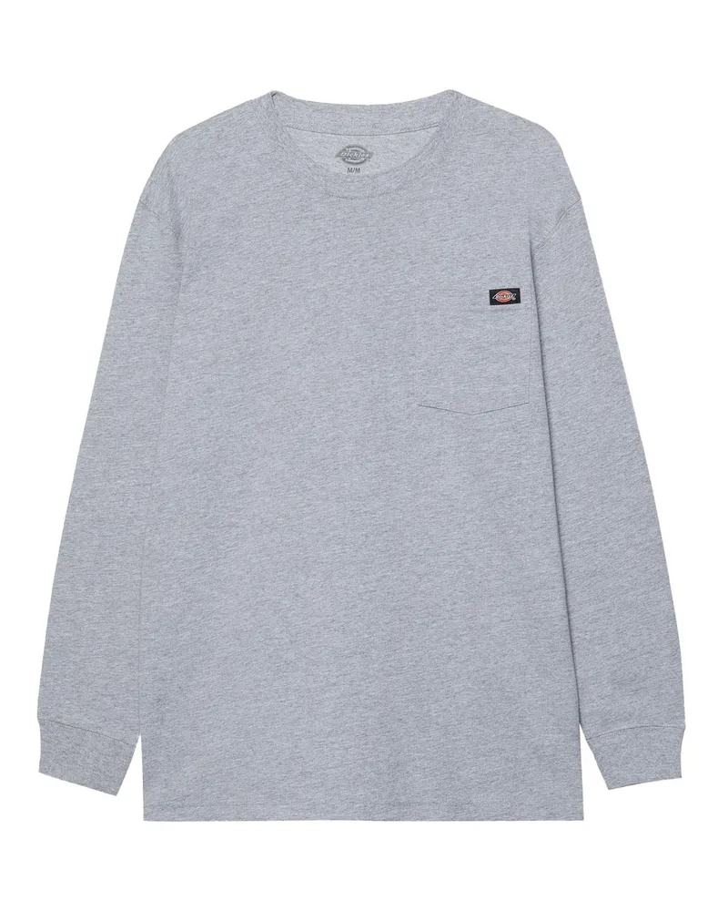 Dickies Pocket Tee Langarm Baumwoll Herren Grau T-Shirt Grau