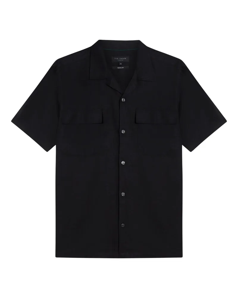 Ted Baker Hemd, Regular Fit, Schwarz, Doppeltasche Schwarz