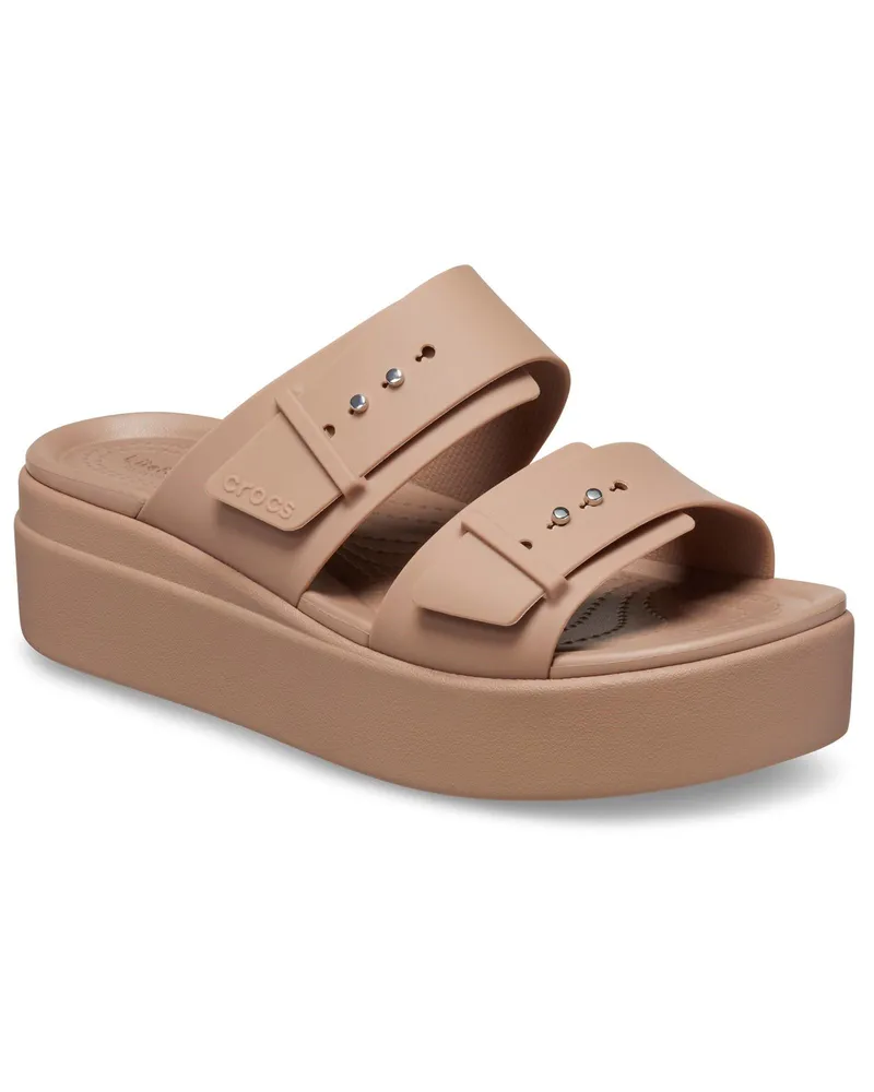 Crocs Brooklyn Thermoplastische Damen Latte Sandalen Braun