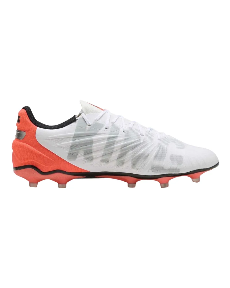 Puma King Match" Fußballschuhe mit festem Boden für Herren (Weiß/Rot Weiß