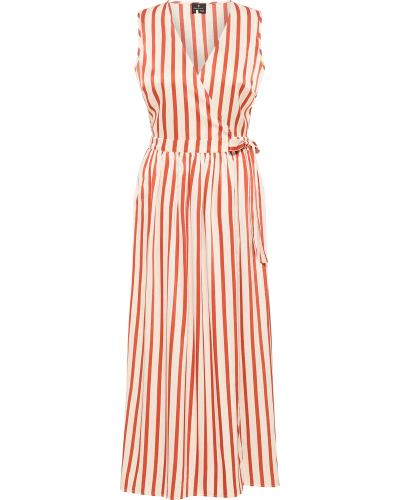 DreiMaster Wickelkleid Damen Rot Creme Rot