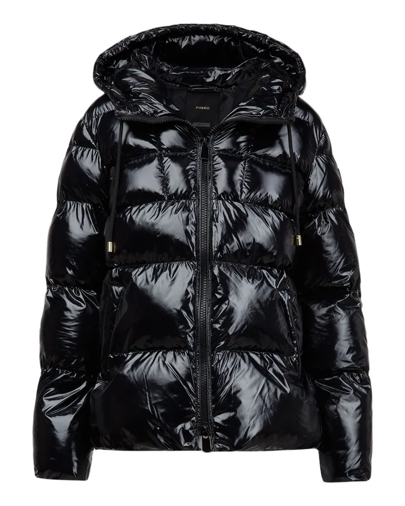 Pinko Eleodoro Caban Crystal Nylon C Jacke Schwarz