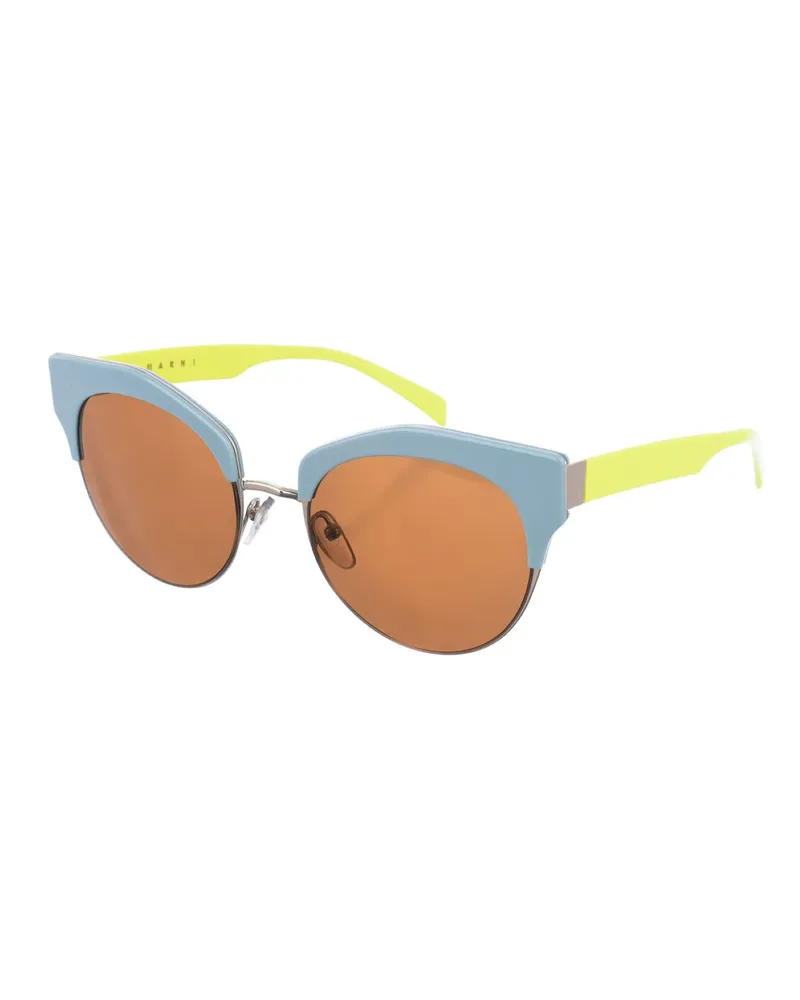 Marni ME635S Damen-Sonnenbrille aus Acetat in ovaler Form Braun