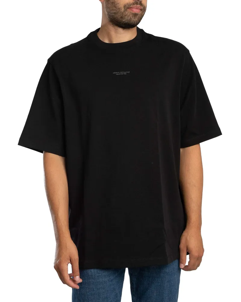 Armani Exchange Comfort Brand T-Shirt, Schwarz Schwarz