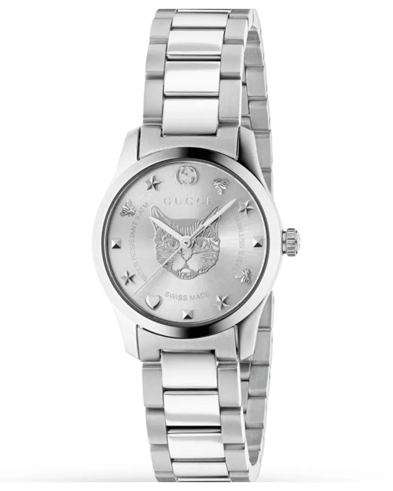 Gucci YA126595 G-Timeless Damenuhr Silber