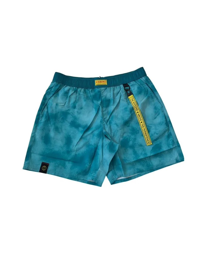 Iceberg Batike-Schwimmshorts mit Etikett Marineblau